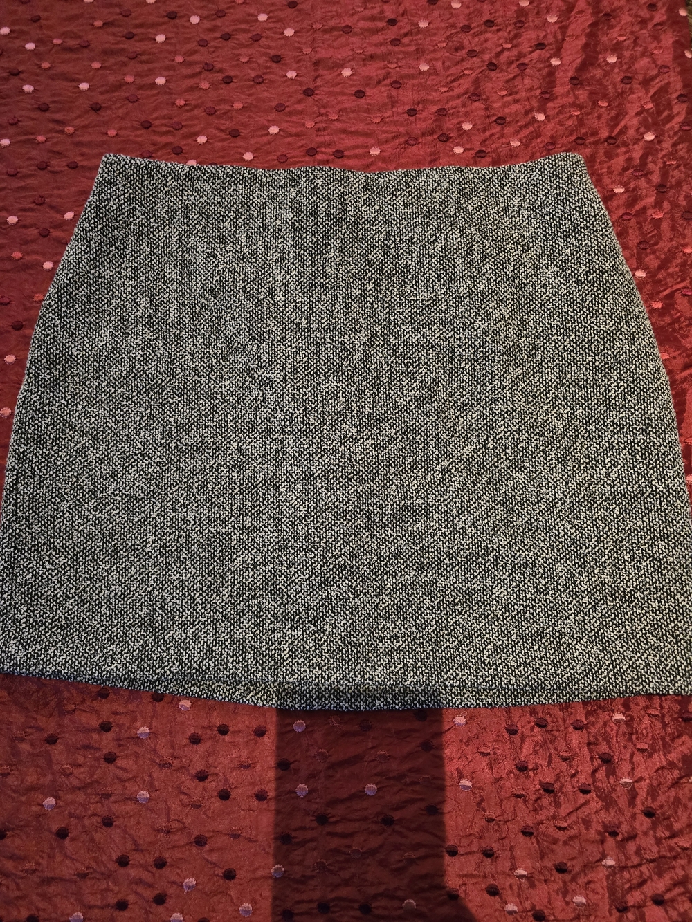 H&M Black and White Tweed Mini Skirt